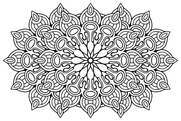 Ornamento Bella Carta Con Mandala Elemento Circolare Geometrico Realizzato Vettore — Vettoriale Stock