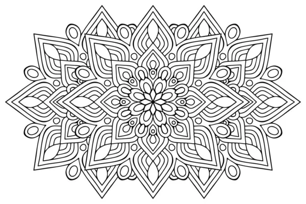 Ornamento Bella Carta Con Mandala Elemento Circolare Geometrico Realizzato Vettore — Vettoriale Stock