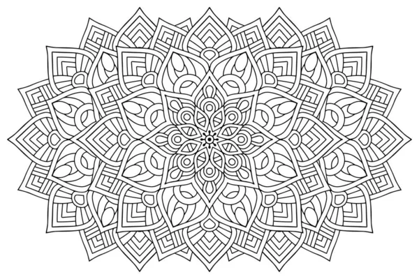 Διακόσμηση Όμορφη Κάρτα Μαντάλα Γεωμετρικό Στοιχείο Κύκλου Κατασκευασμένο Διάνυσμα — Διανυσματικό Αρχείο