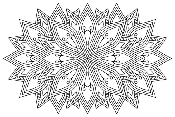 Ornamento Bella Carta Con Mandala Elemento Circolare Geometrico Realizzato Vettore — Vettoriale Stock