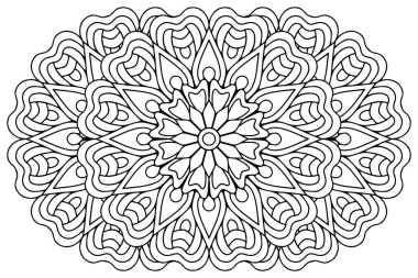 Mandala ile süslenmiş güzel bir kart. Vektör içinde yapılan geometrik daire ögesi