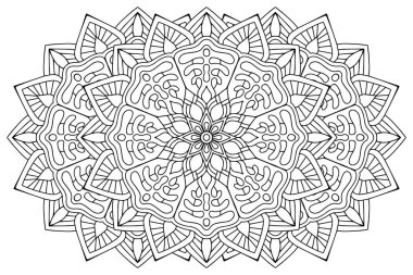 Mandala ile süslenmiş güzel bir kart. Vektör içinde yapılan geometrik daire ögesi