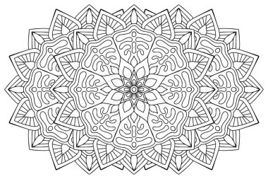 Mandala ile süslenmiş güzel bir kart. Vektör içinde yapılan geometrik daire ögesi