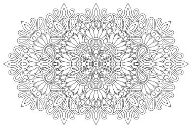 Mandala ile süslenmiş güzel bir kart. Vektör içinde yapılan geometrik daire ögesi