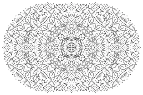 Díszítés Gyönyörű Kártya Mandala Vektorban Készült Geometriai Kör Elem — Stock Vector