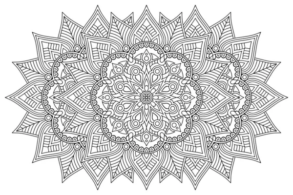 Ornamen Kartu Yang Indah Dengan Mandala Elemen Lingkaran Geometris Dibuat - Stok Vektor