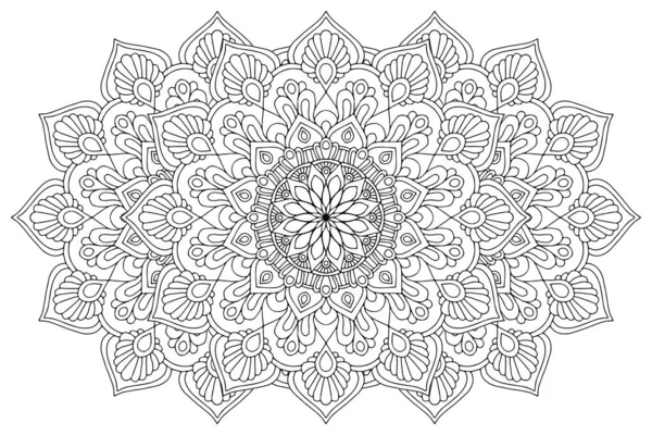 Украшение Красивая Карточка Мандалой Геометрический Элемент Окружности Сделанный Векторе — стоковый вектор