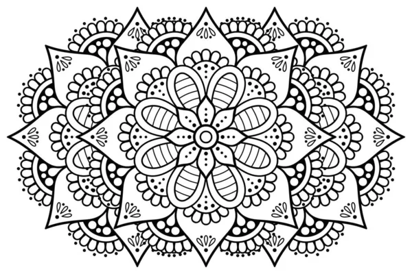 Mandala ile süslenmiş güzel bir kart. Vektör içinde yapılan geometrik daire ögesi