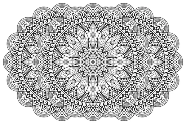 用曼陀罗装饰精美的卡片 矢量中的几何圆元 — 图库矢量图片