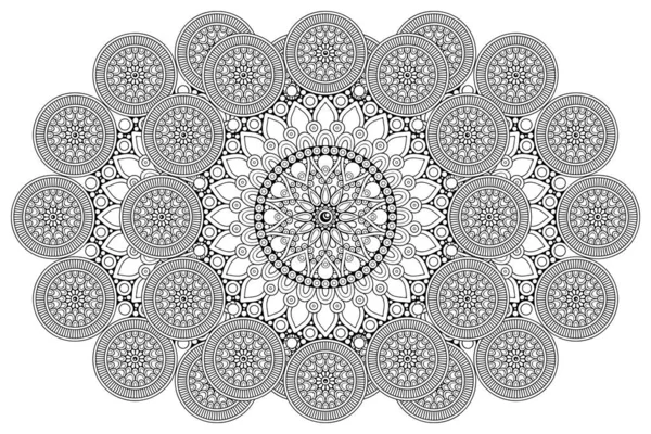 Ornamento Bella Carta Con Mandala Elemento Circolare Geometrico Realizzato Vettore — Vettoriale Stock