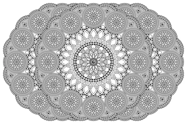 Ornement Belle Carte Avec Mandala Élément Cercle Géométrique Fabriqué Vecteur — Image vectorielle