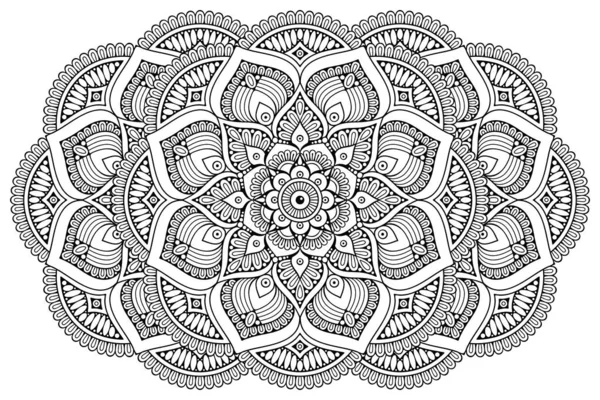 Ornament Mooie Kaart Met Mandala Geometrische Cirkel Element Gemaakt Vector — Stockvector