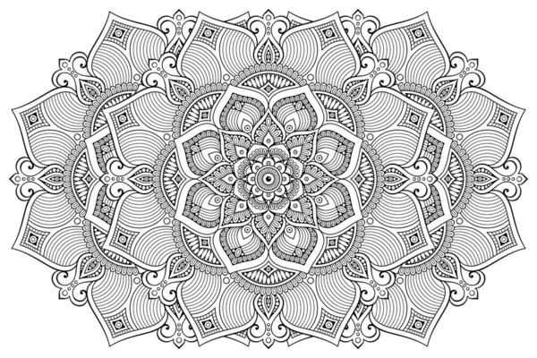 Ornament Mooie Kaart Met Mandala Geometrische Cirkel Element Gemaakt Vector — Stockvector