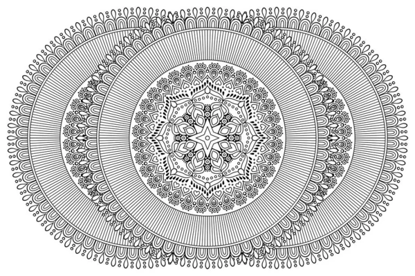 Mandala Ile Süslenmiş Güzel Bir Kart Vektör Içinde Yapılan Geometrik — Stok Vektör