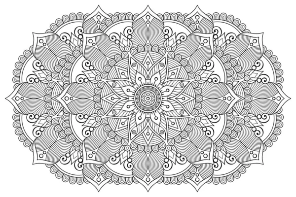 Ornamento Bella Carta Con Mandala Elemento Circolare Geometrico Realizzato Vettore — Vettoriale Stock