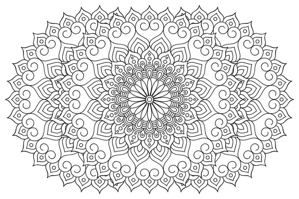 Ornamen Kartu Yang Indah Dengan Mandala Elemen Lingkaran Geometris Dibuat - Stok Vektor