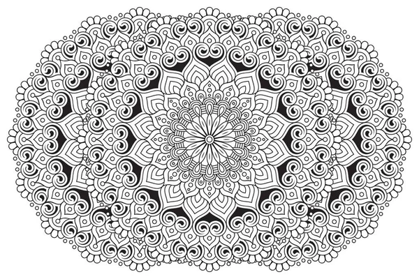 Ornamento Bella Carta Con Mandala Elemento Circolare Geometrico Realizzato Vettore — Vettoriale Stock