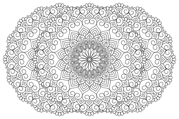 Ornament Schöne Karte Mit Mandala Geometrisches Kreiselement Vektor — Stockvektor