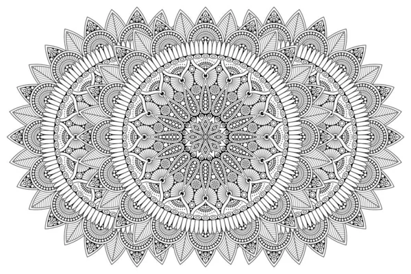 Ornament Schöne Karte Mit Mandala Geometrisches Kreiselement Vektor — Stockvektor