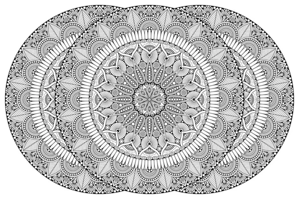 Διακόσμηση Όμορφη Κάρτα Μαντάλα Γεωμετρικό Στοιχείο Κύκλου Κατασκευασμένο Διάνυσμα — Διανυσματικό Αρχείο