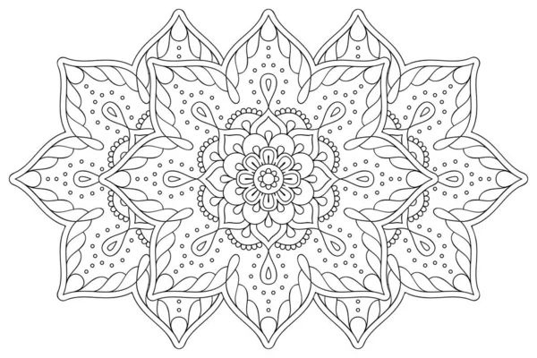 Mandala ile süslenmiş güzel bir kart. Vektör içinde yapılan geometrik daire ögesi