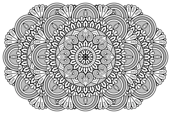Mandala ile süslenmiş güzel bir kart. Vektör içinde yapılan geometrik daire ögesi