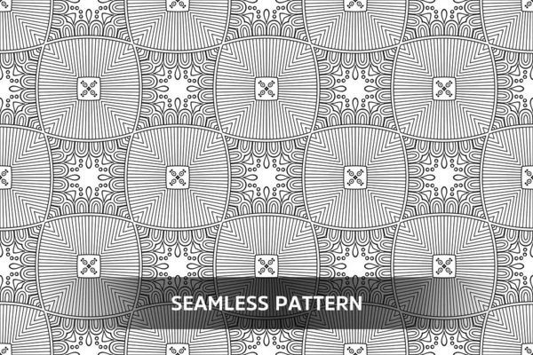 Seamless Tribal Texture Geometric Design Hand Draw — Stock Vector