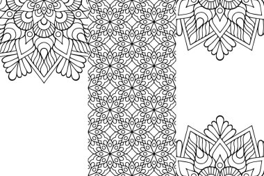 Kusursuz kabile dokusu geometrik tasarım el çizimi