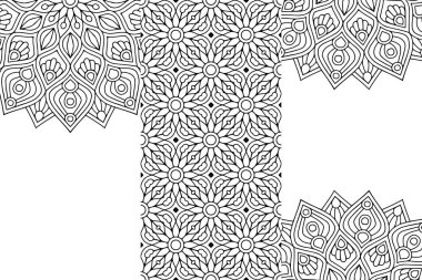 Kusursuz kabile dokusu geometrik tasarım el çizimi