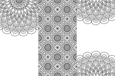 Kusursuz kabile dokusu geometrik tasarım el çizimi