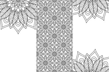 Kusursuz kabile dokusu geometrik tasarım el çizimi