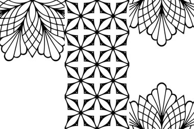 Kusursuz kabile dokusu geometrik tasarım el çizimi