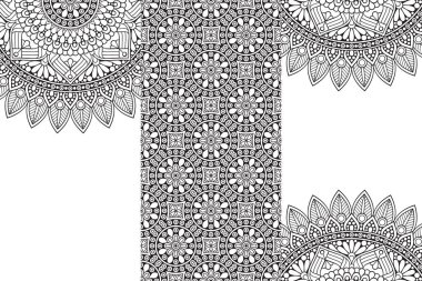 Kusursuz kabile dokusu geometrik tasarım el çizimi