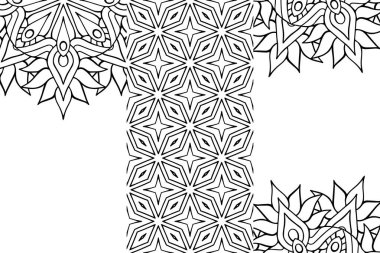 Kusursuz kabile dokusu geometrik tasarım el çizimi