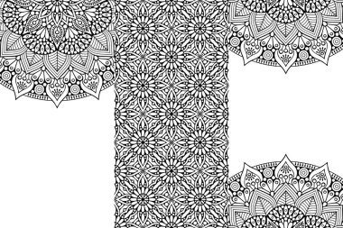 Kusursuz kabile dokusu geometrik tasarım el çizimi