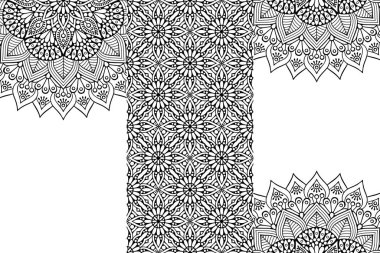 Kusursuz kabile dokusu geometrik tasarım el çizimi
