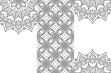 Kusursuz kabile dokusu geometrik tasarım el çizimi