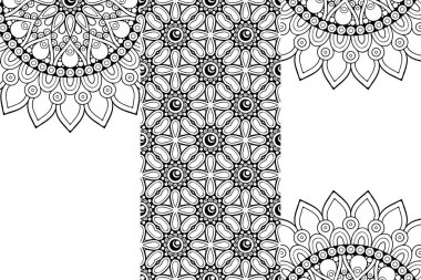 Kusursuz kabile dokusu geometrik tasarım el çizimi