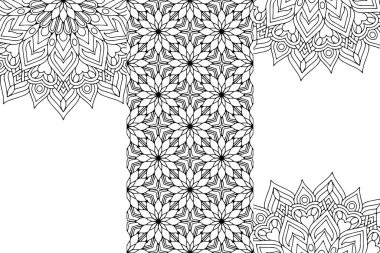 Kusursuz kabile dokusu geometrik tasarım el çizimi