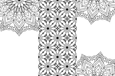 Kusursuz kabile dokusu geometrik tasarım el çizimi