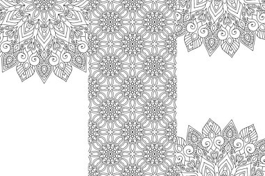 Kusursuz kabile dokusu geometrik tasarım el çizimi