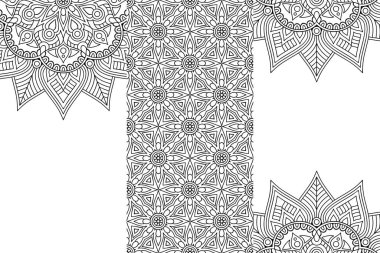 Kusursuz kabile dokusu geometrik tasarım el çizimi