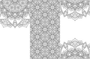 Kusursuz kabile dokusu geometrik tasarım el çizimi