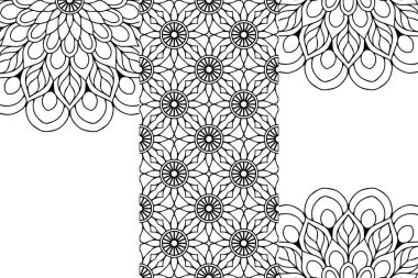 Kusursuz kabile dokusu geometrik tasarım el çizimi