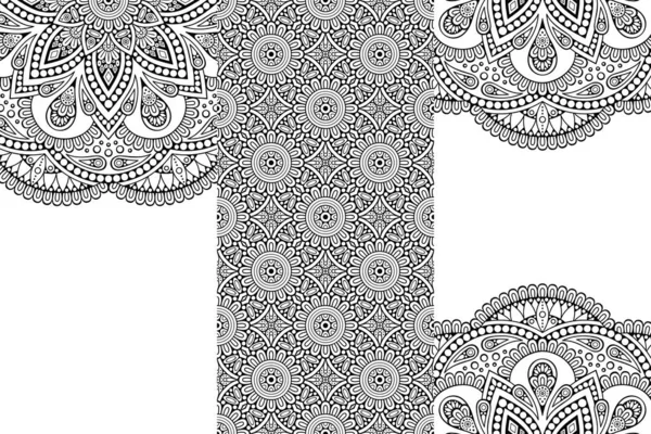 Dibujo Mano Diseño Geométrico Textura Tribal Sin Costuras — Vector de stock