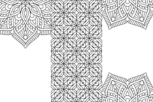 シームレスな部族のテクスチャ幾何学的なデザインの手描き — ストックベクタ