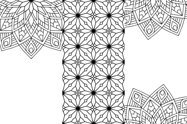 Dibujo Mano Diseño Geométrico Textura Tribal Sin Costuras — Archivo Imágenes Vectoriales