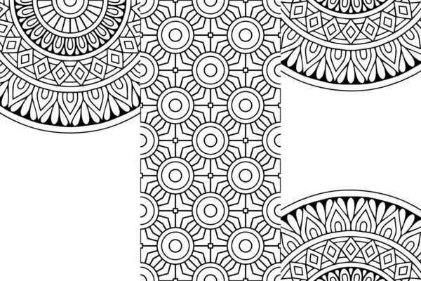 Бесшовная Племенная Текстура Геометрического Дизайна Ручной Работы — стоковый вектор