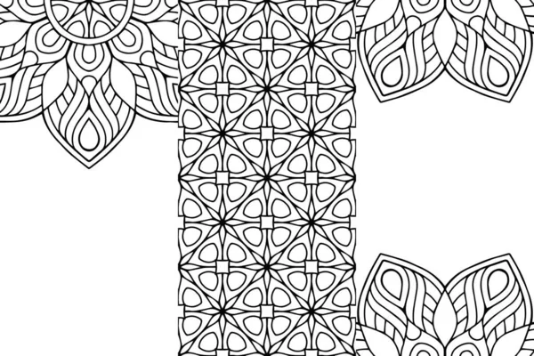 Dibujo Mano Diseño Geométrico Textura Tribal Sin Costuras — Vector de stock