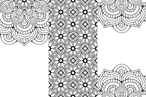 Dibujo Mano Diseño Geométrico Textura Tribal Sin Costuras — Archivo Imágenes Vectoriales